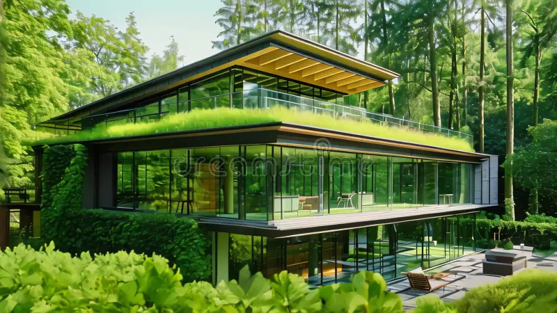 Introduction to Futuristic Real Estate Mastery with High Tech Glass Mansion and Green Gardens