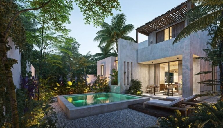 Modern profitable rental property villa in Mexico with private pool and tropical landscape by Tsalach Real Estate