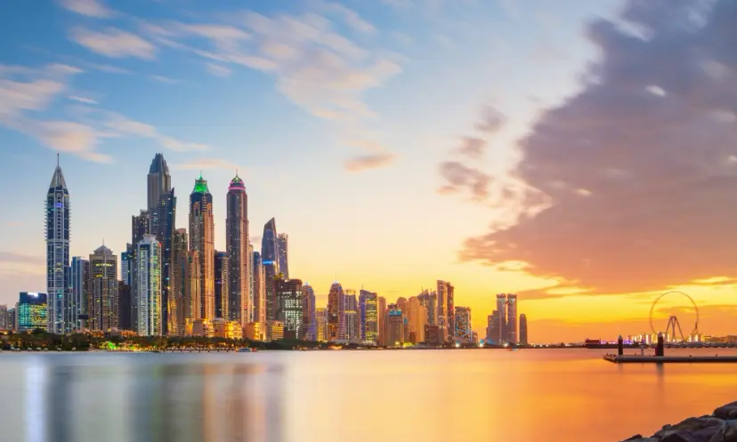 panoramic view of the luxury dubai property market skyline